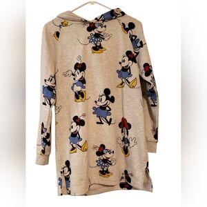 Disney Cream/grayHoodie with Mickey and Minnie Print